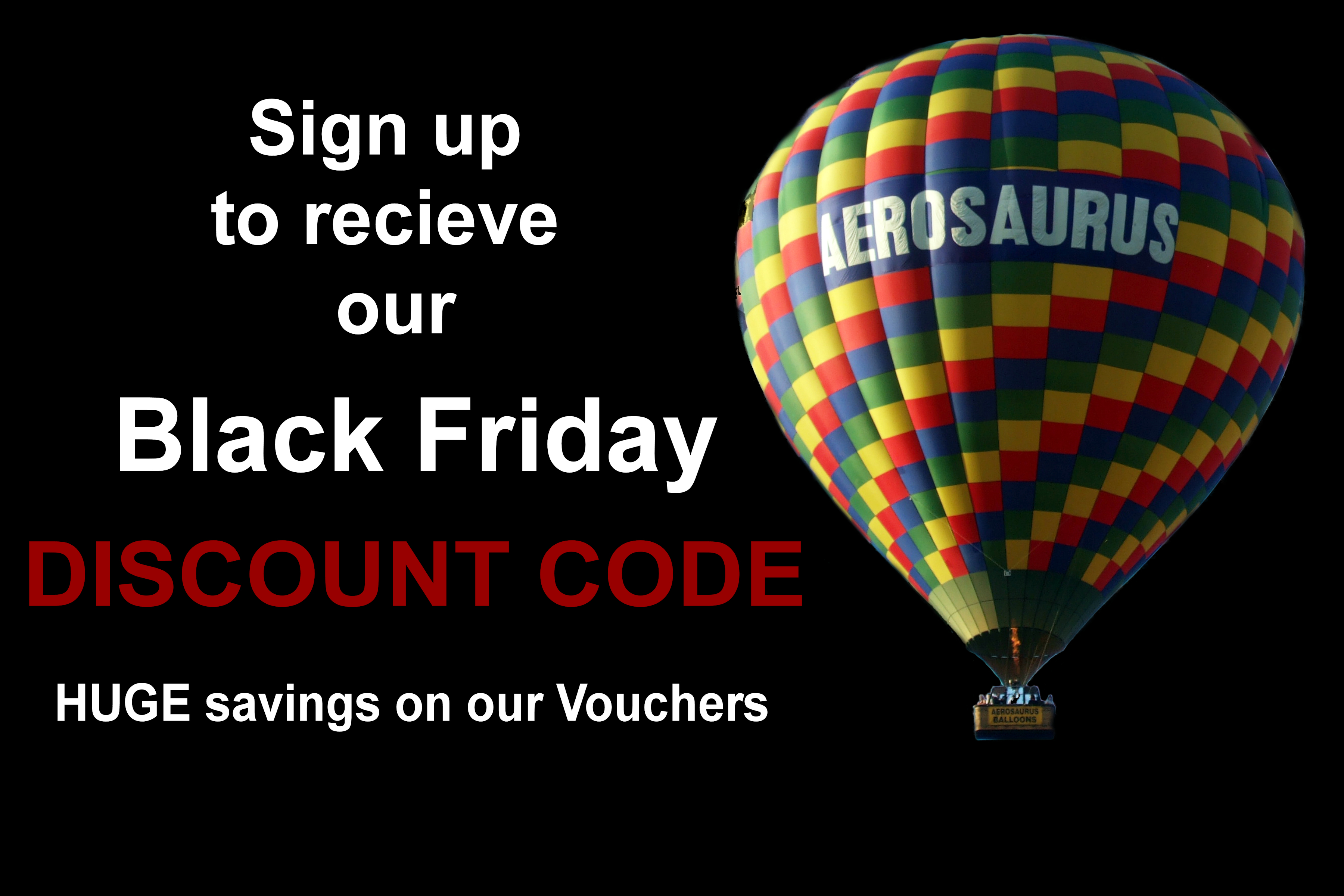 Aerosaurus Balloons Black Friday Offer