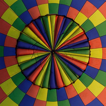 Inside a hot air balloon