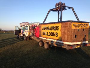 aerosaurus basket being transported