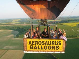 balloon flight over sweeping countryside