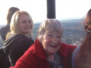 passengers enjoying their hot air balloon experience