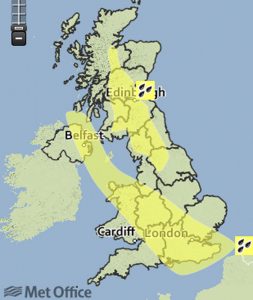 met office map of UK