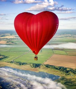 Love Heart Valentines Balloon Flight