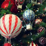 christmas bauble balloon flights on tree