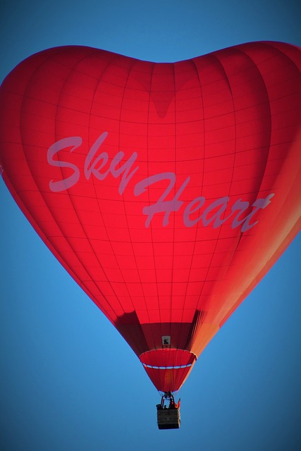 heart hot air baloon