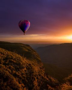 blue mountains romantic hot air balloon ride