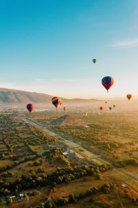 Teotihuacan romantic hot air balloon ride