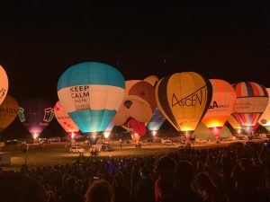 Night Glows Hot Air Balloons